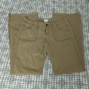 Maurices Flare Boot Leg khaki pants women's 7/8 L